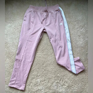 Champion Women’s Pink w/ White Stripe Athletic Pants - Size M - GUC